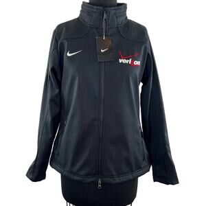 NIKE Women's Black Front Zip Verizon NY JETS Ambassador Jacket Size M NEW